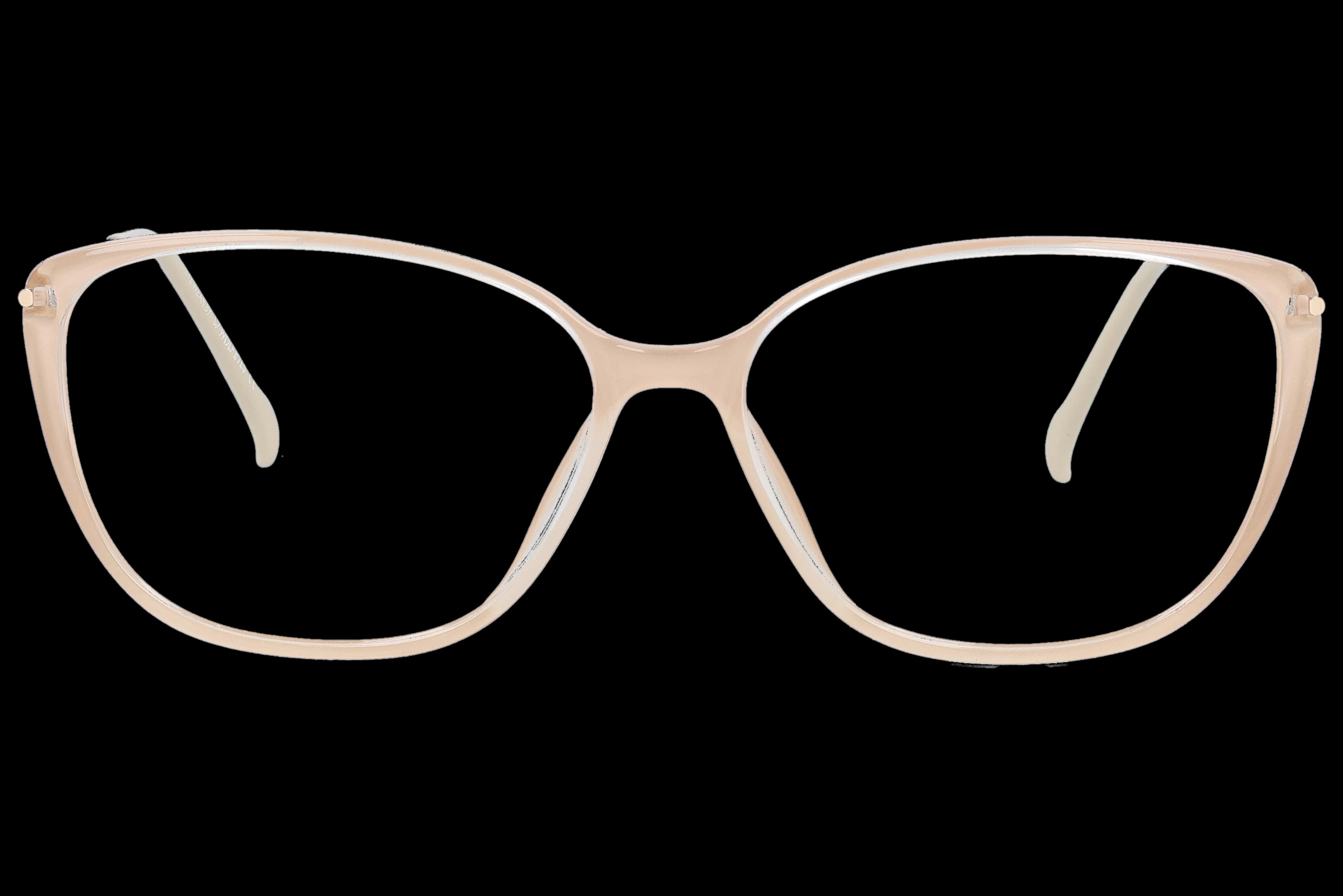 Cat Eye Eyeglasses RL1328 Cream Medium optical frame front view with arms open