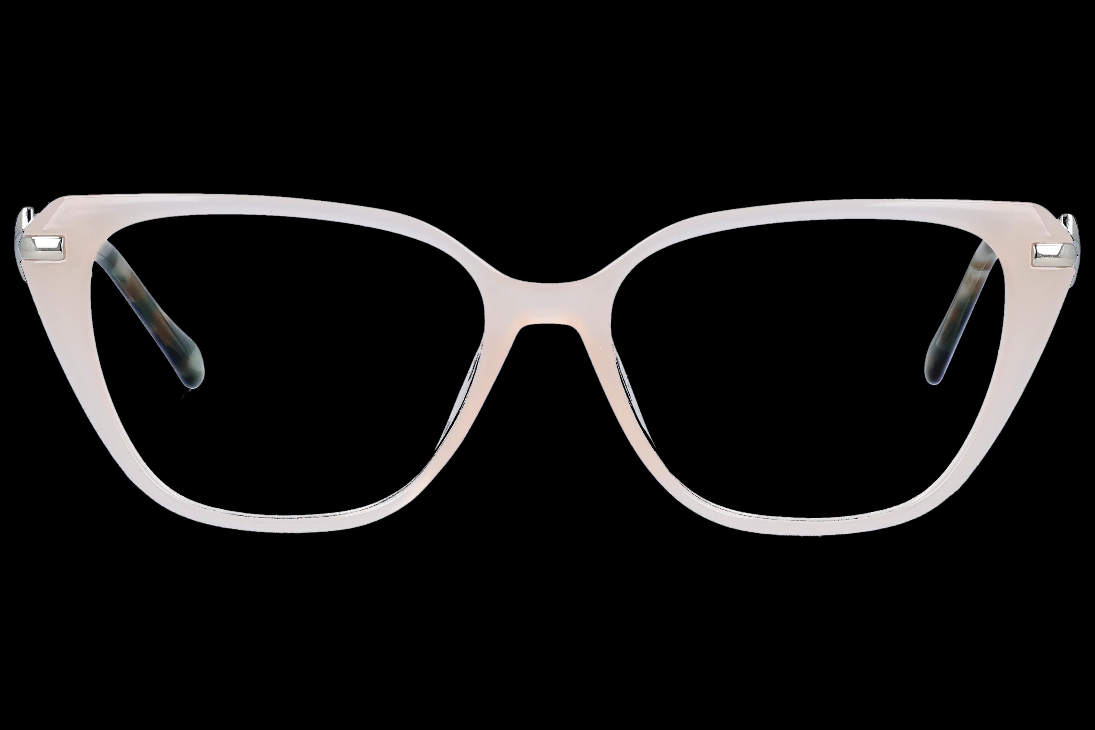 Cat Eye Eyeglasses RL1300 Cream Medium optical frame front view with arms open