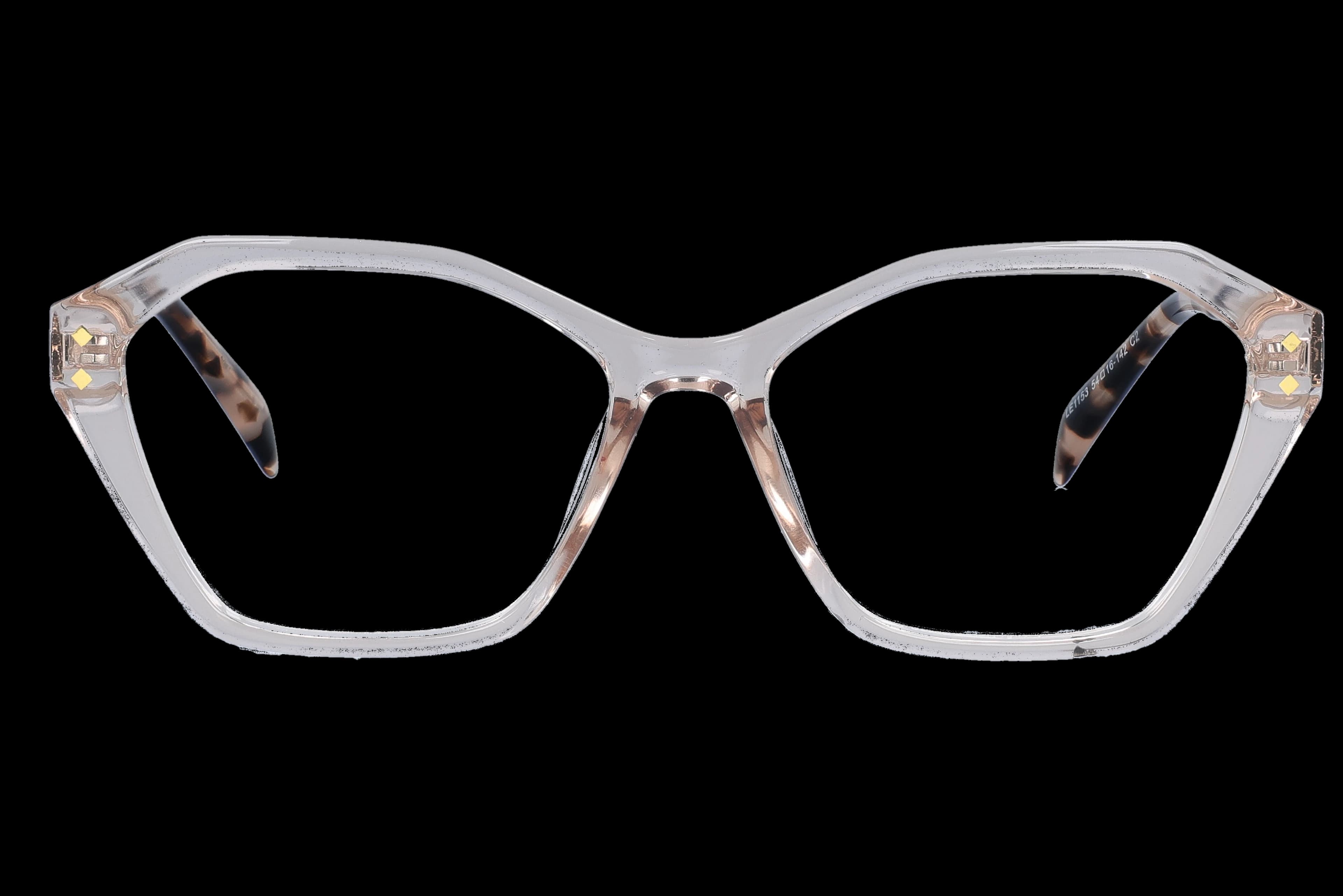 Cat Eye Eyeglasses RL1357 Brown Medium optical frame front view with arms open