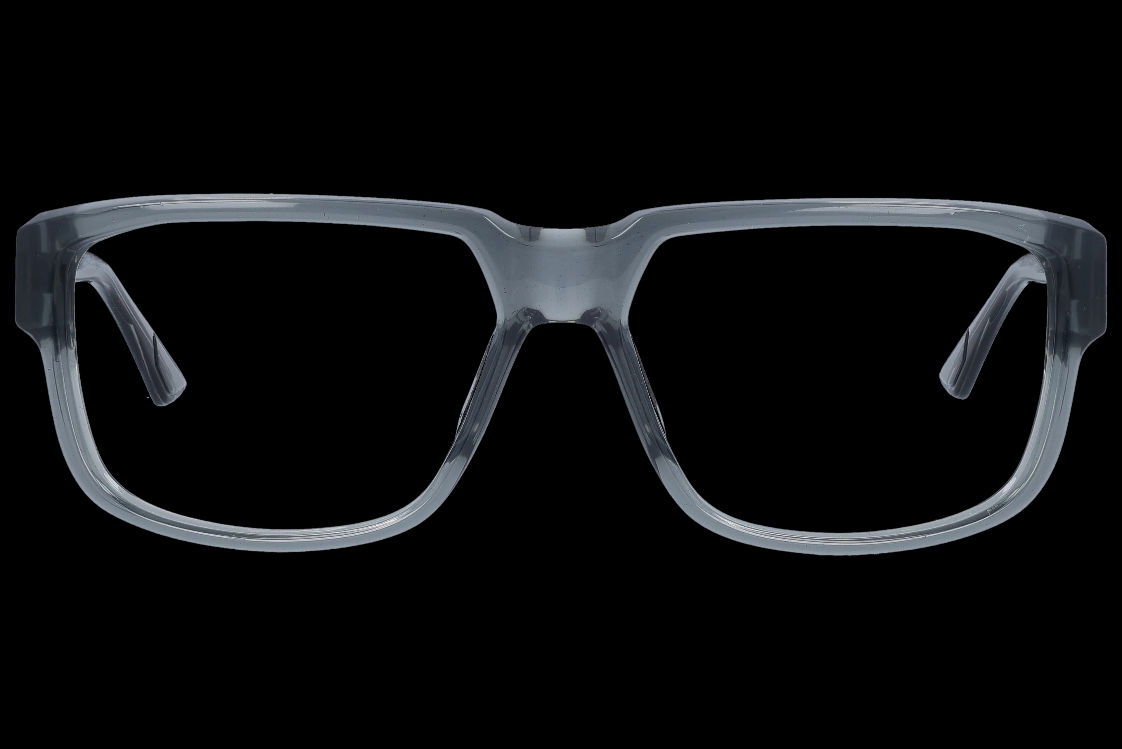Square Eyeglasses RL1311 Grey Large optical frame front view with arms open