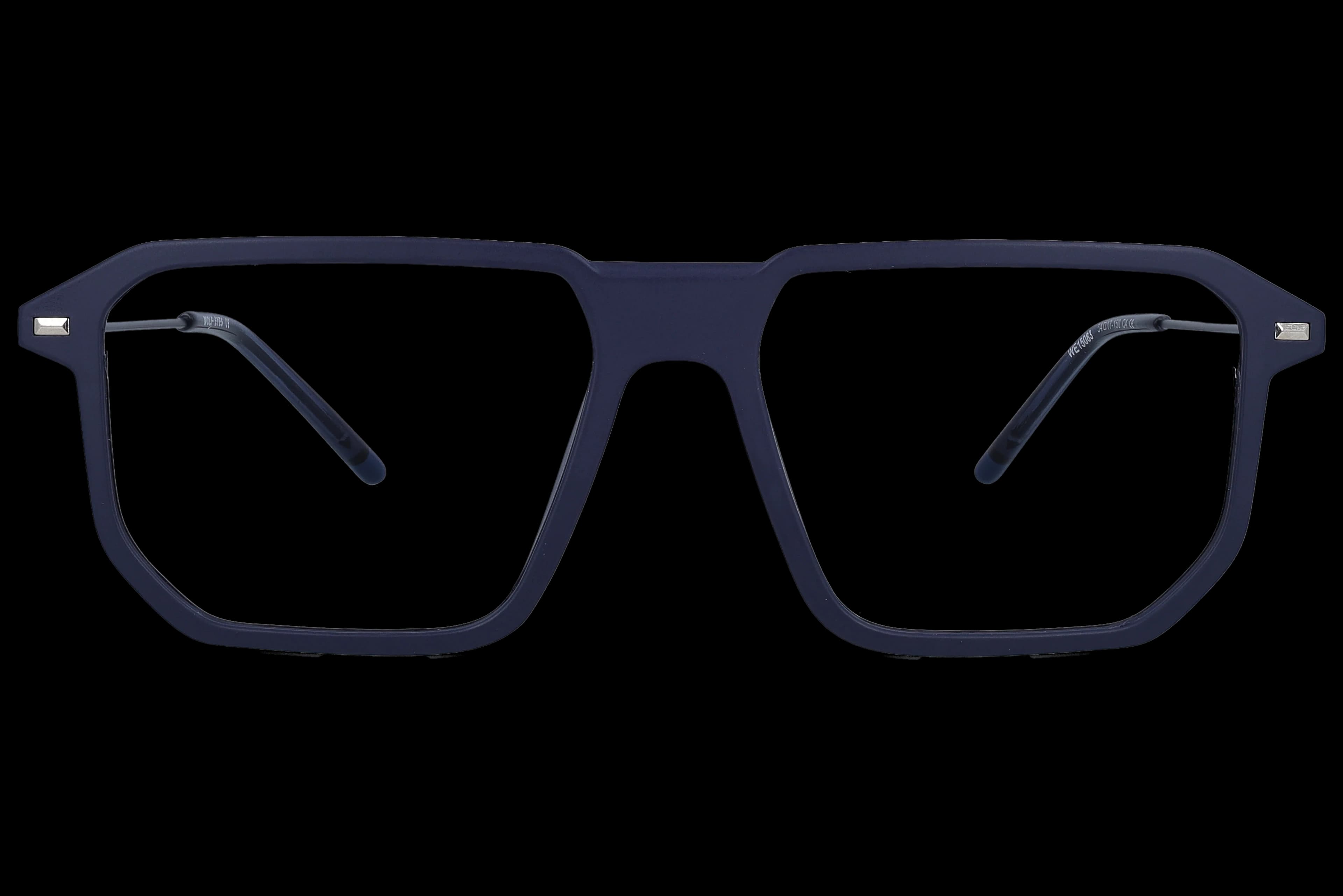 Square Eyeglasses RL1333 Blue Medium optical frame front view with arms open
