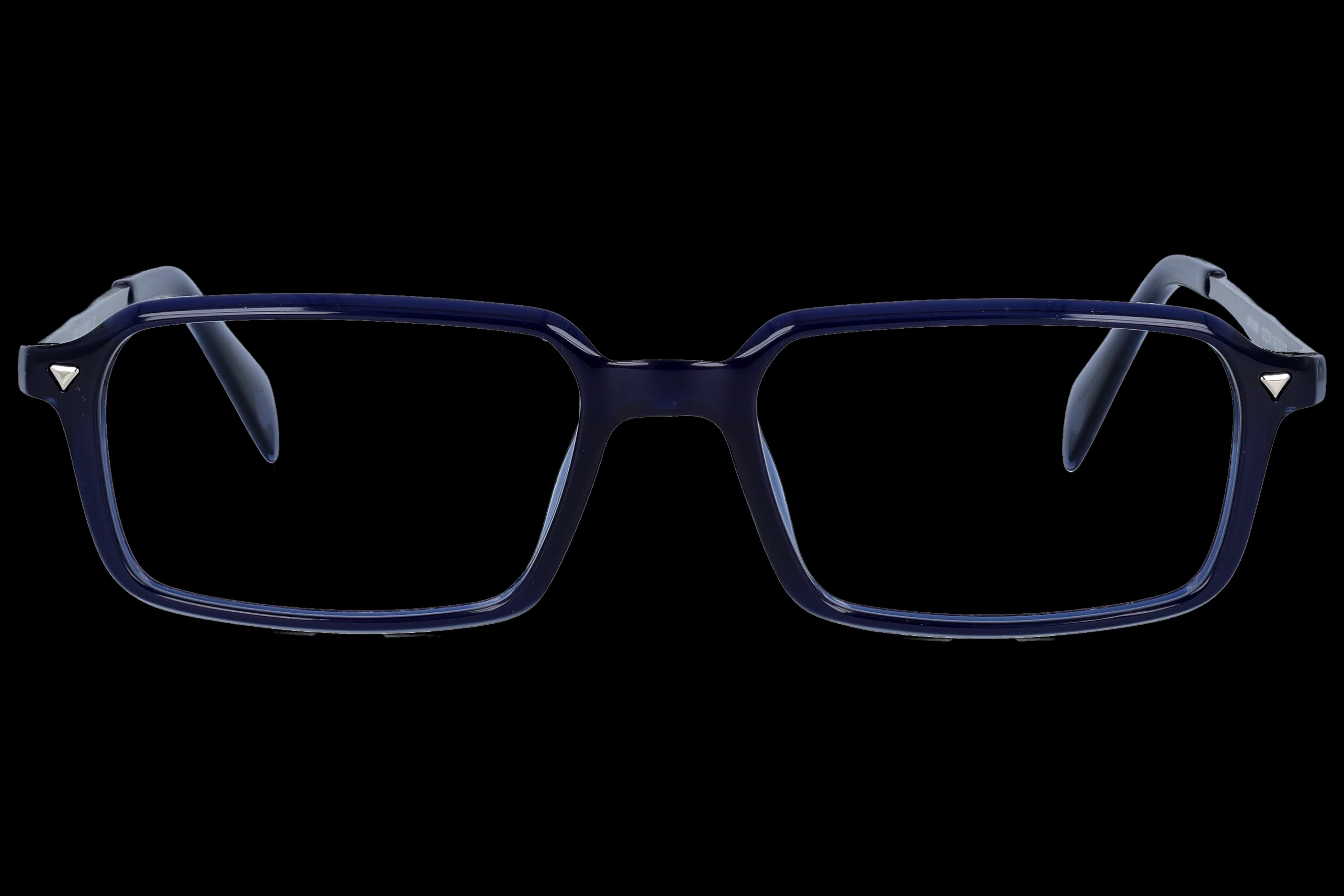 Rectangle Eyeglasses RL1308 Blue Medium optical frame front view with arms open