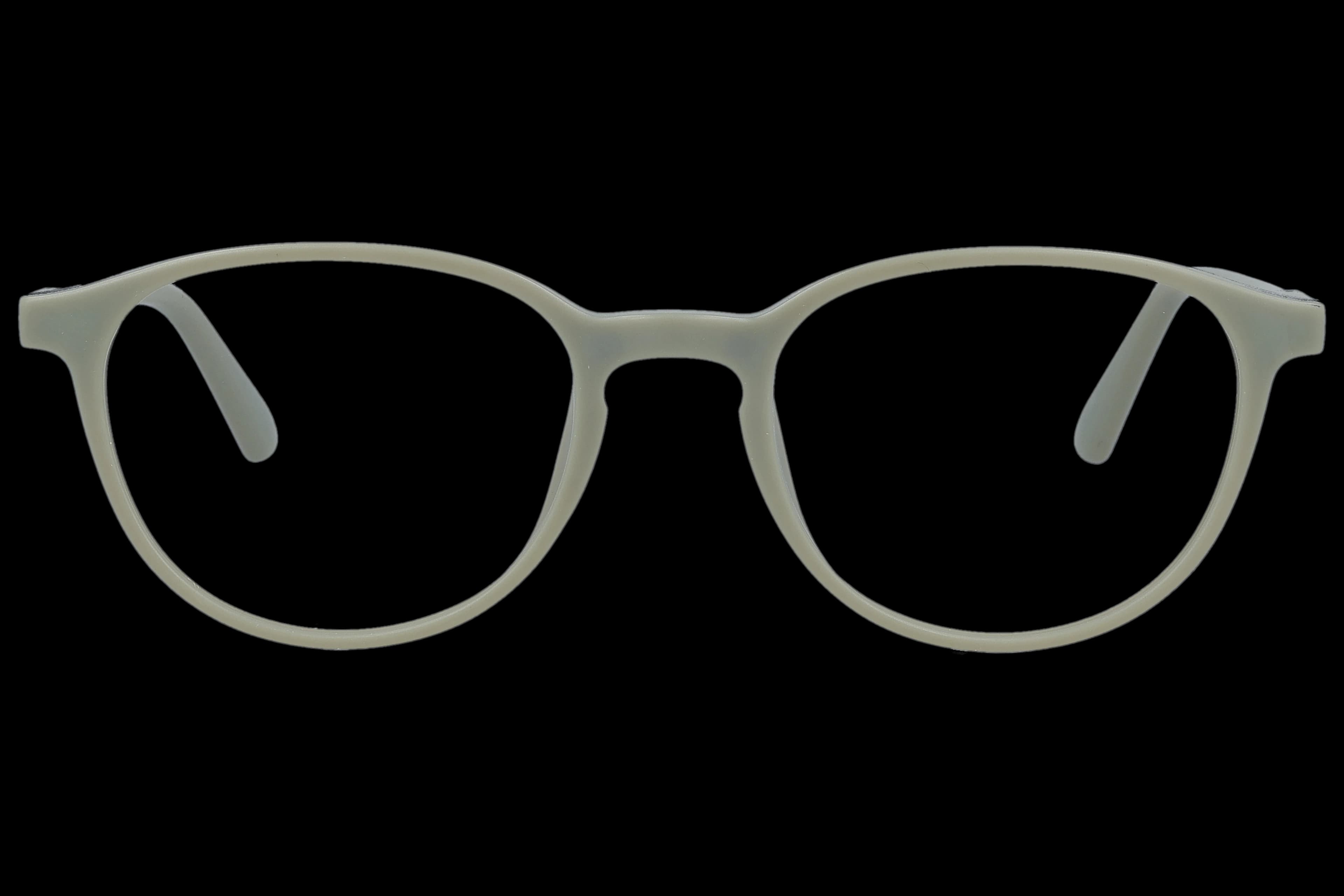 Round Eyeglasses RL1345 Grey Small optical frame front view with arms open