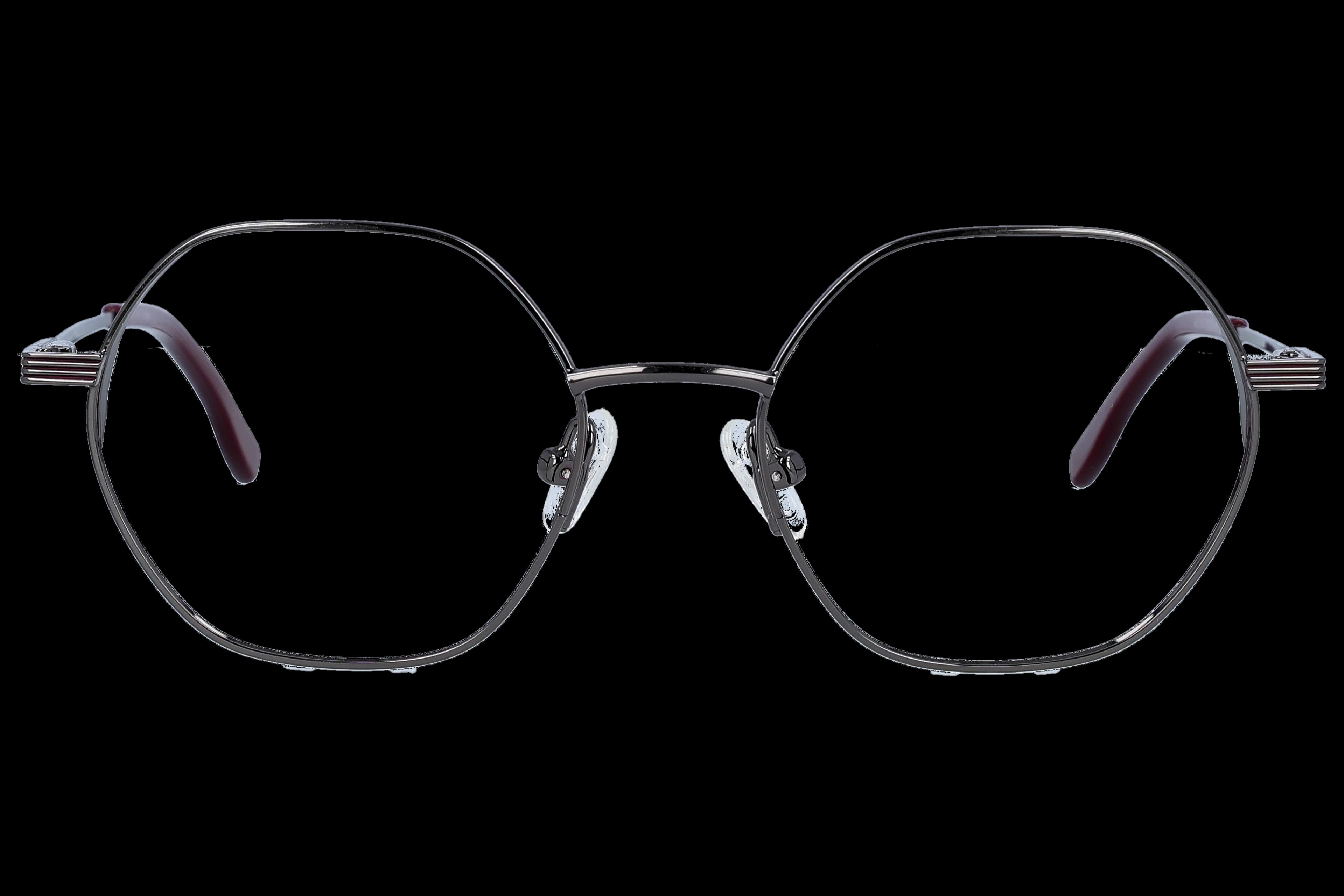 Geometric Eyeglasses RL1338 Brown Medium optical frame front view with arms open