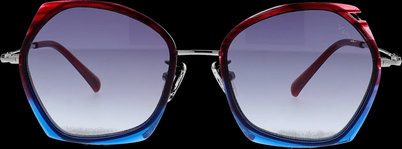 Brown Medium optical frame front view with arms open