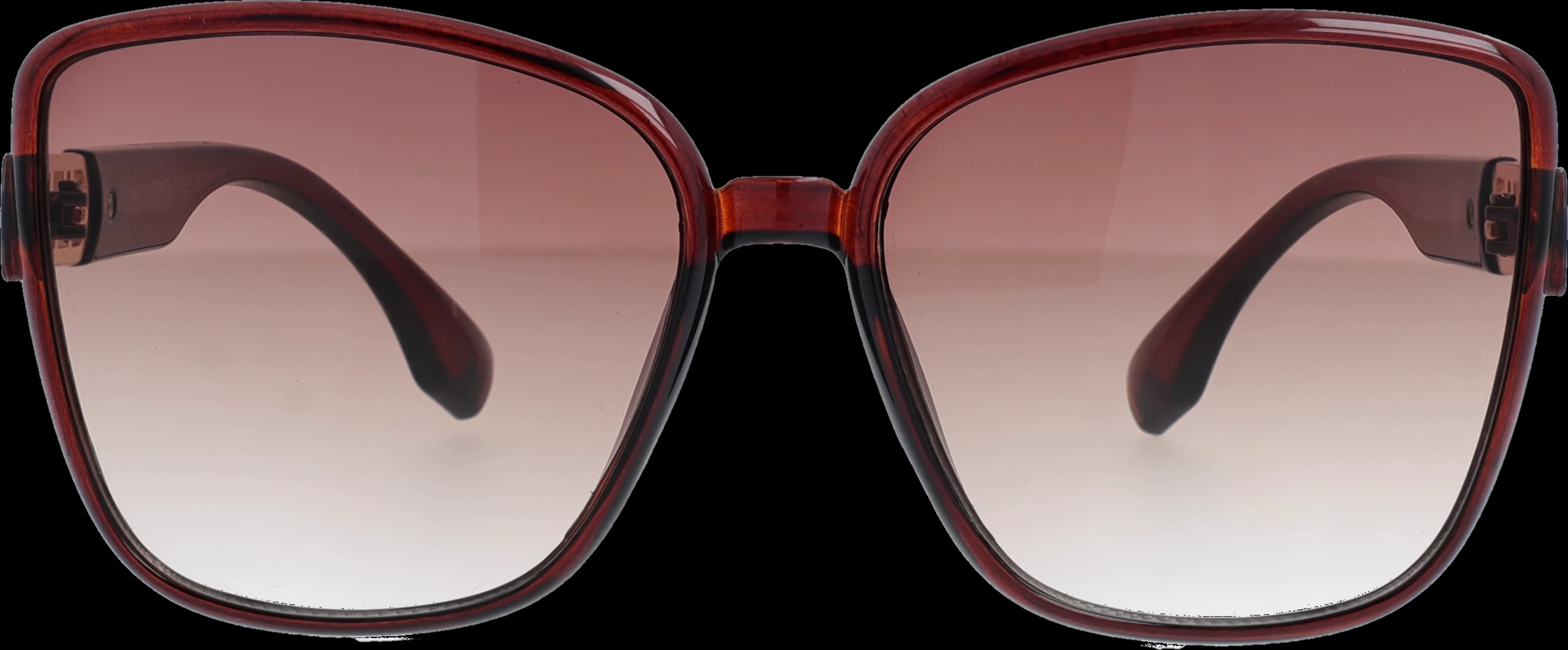 Brown Large optical frame front view with arms open