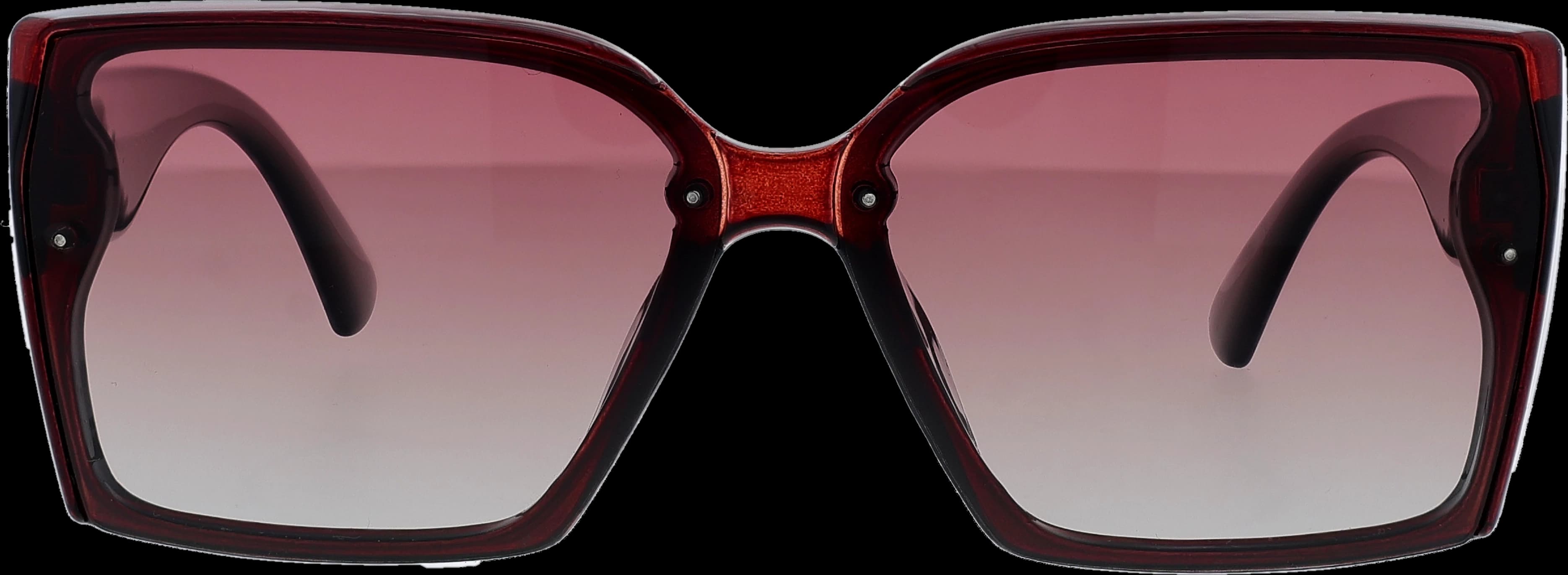 Brown Medium optical frame front view with arms open