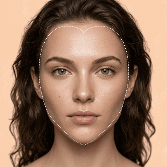 Person with a heart-shaped face