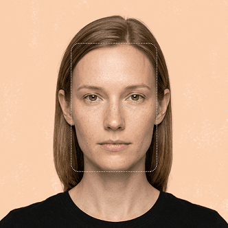 Person with a long face shape