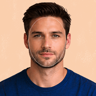 Person with an oval face shape