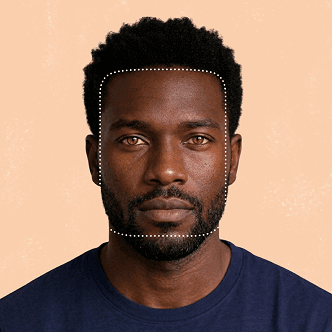 Person with a square face shape