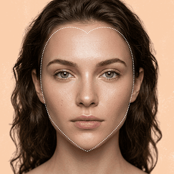 Person with a heart-shaped face