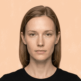 Person with a long face shape