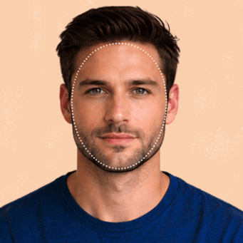 Person with an oval face shape