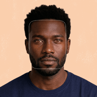 Person with a square face shape