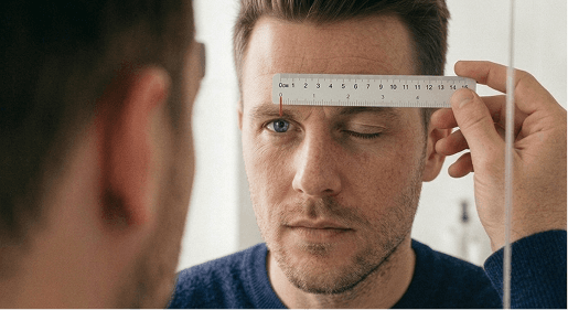 Step 3: Close your right eye and align 0 mm to the center of your left pupil