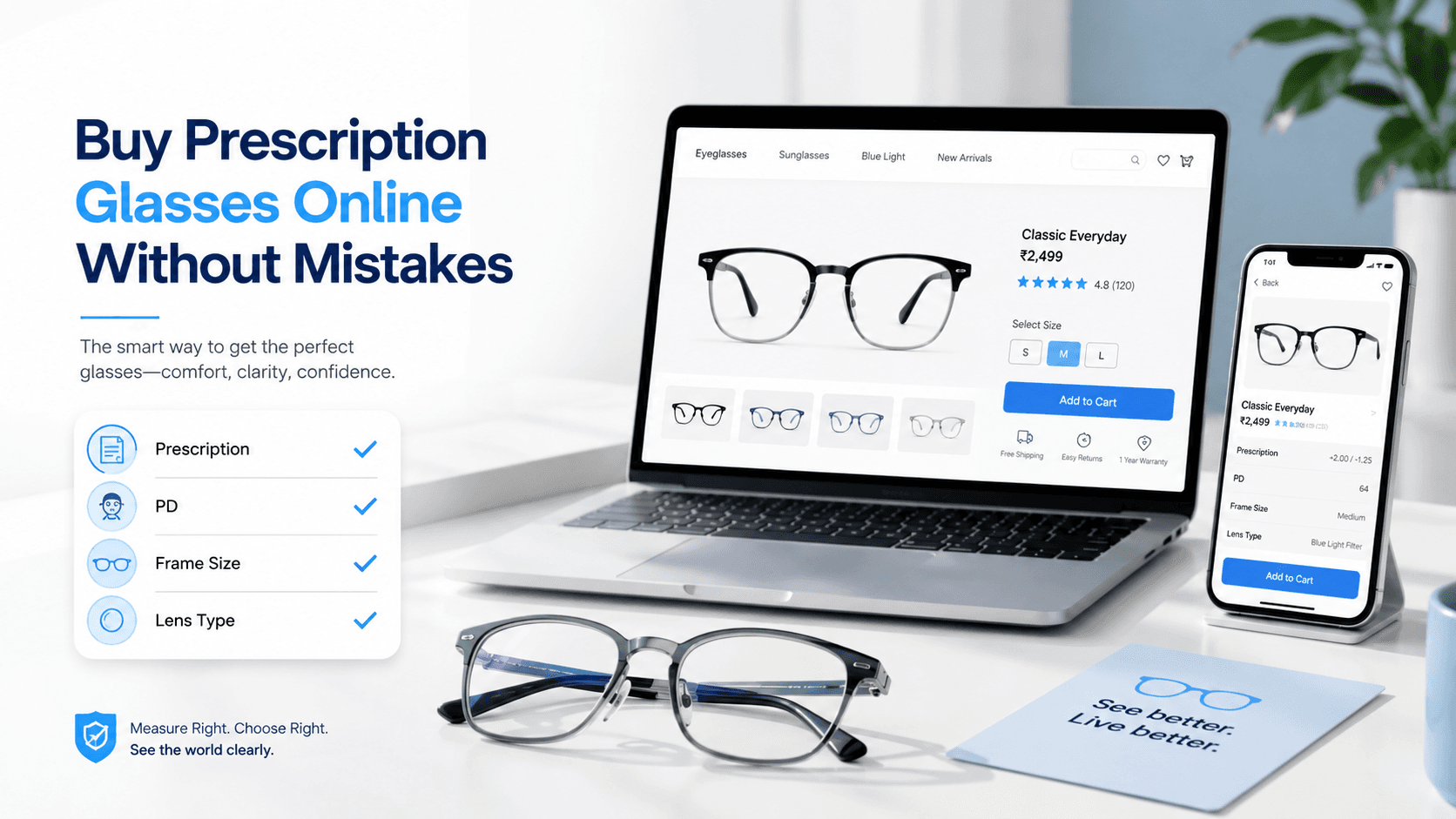 How to Buy Prescription Glasses Online Without Mistakes | Rimloo