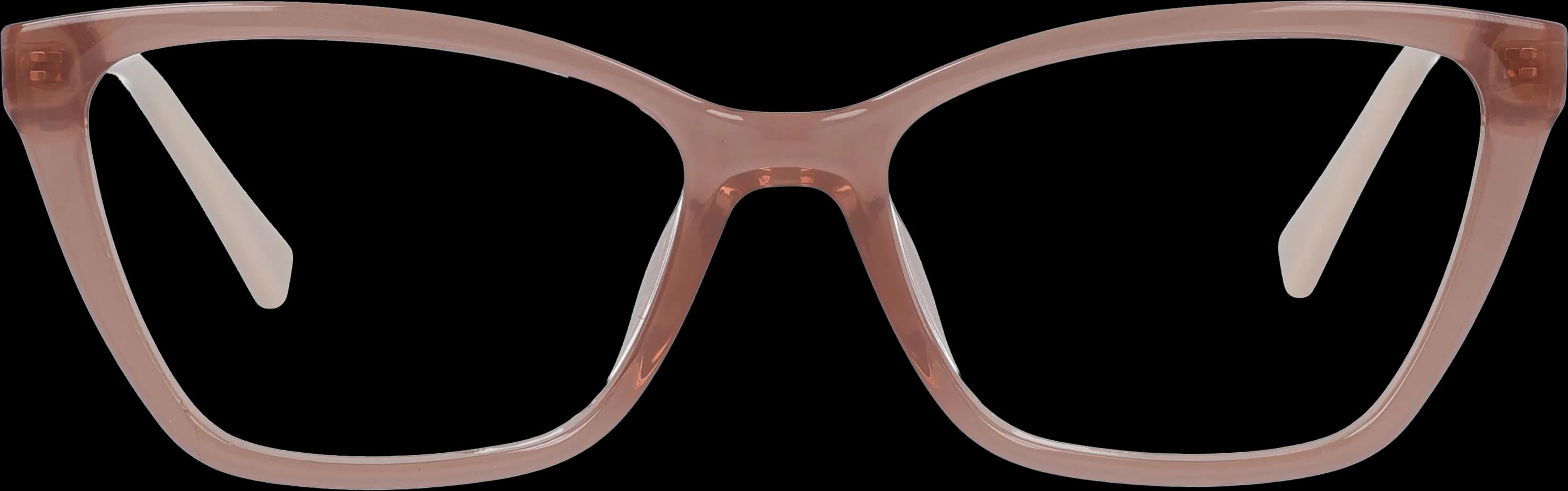 Brown Medium optical frame front view with arms open