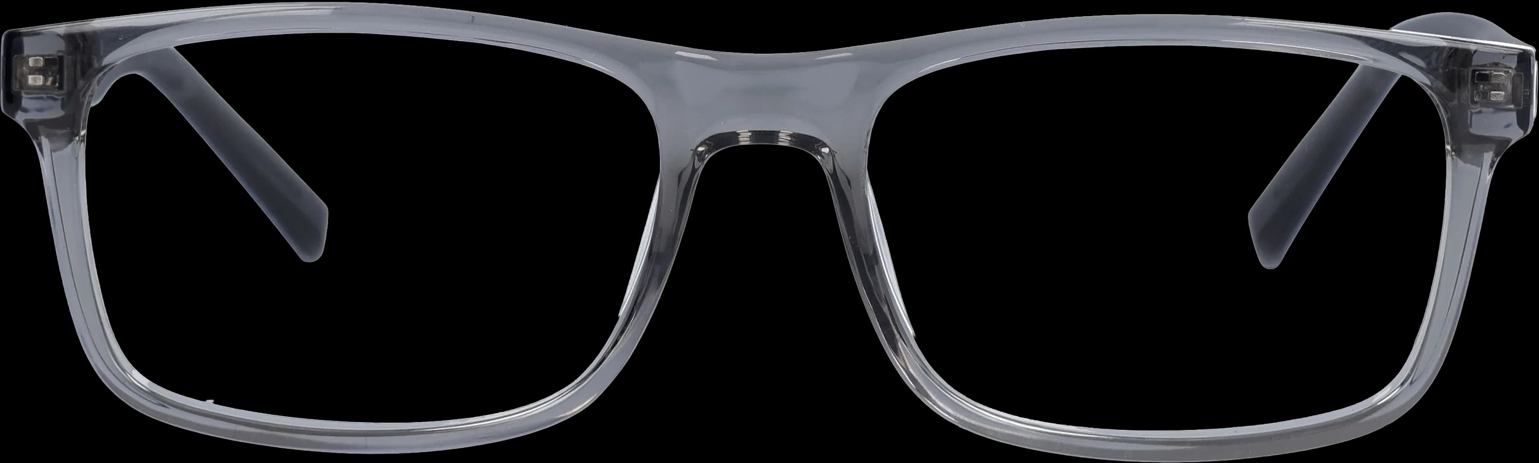 Grey Large optical frame front view with arms open