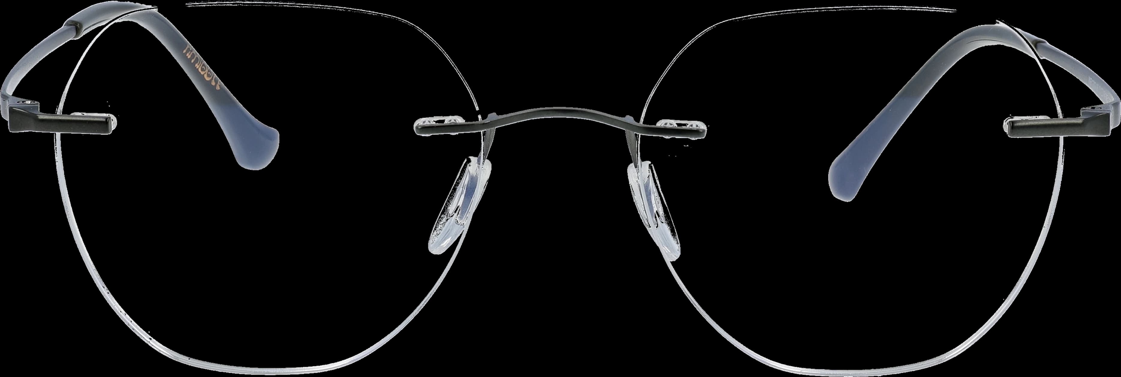 Grey Medium optical frame front view with arms open