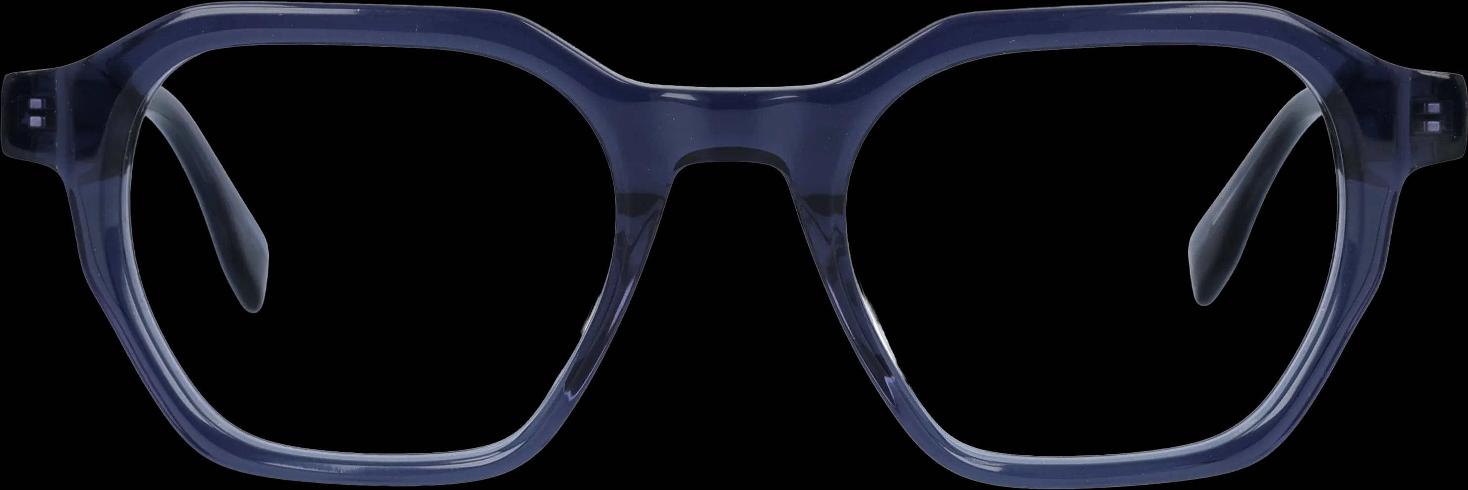 Dark blue Small optical frame front view with arms open