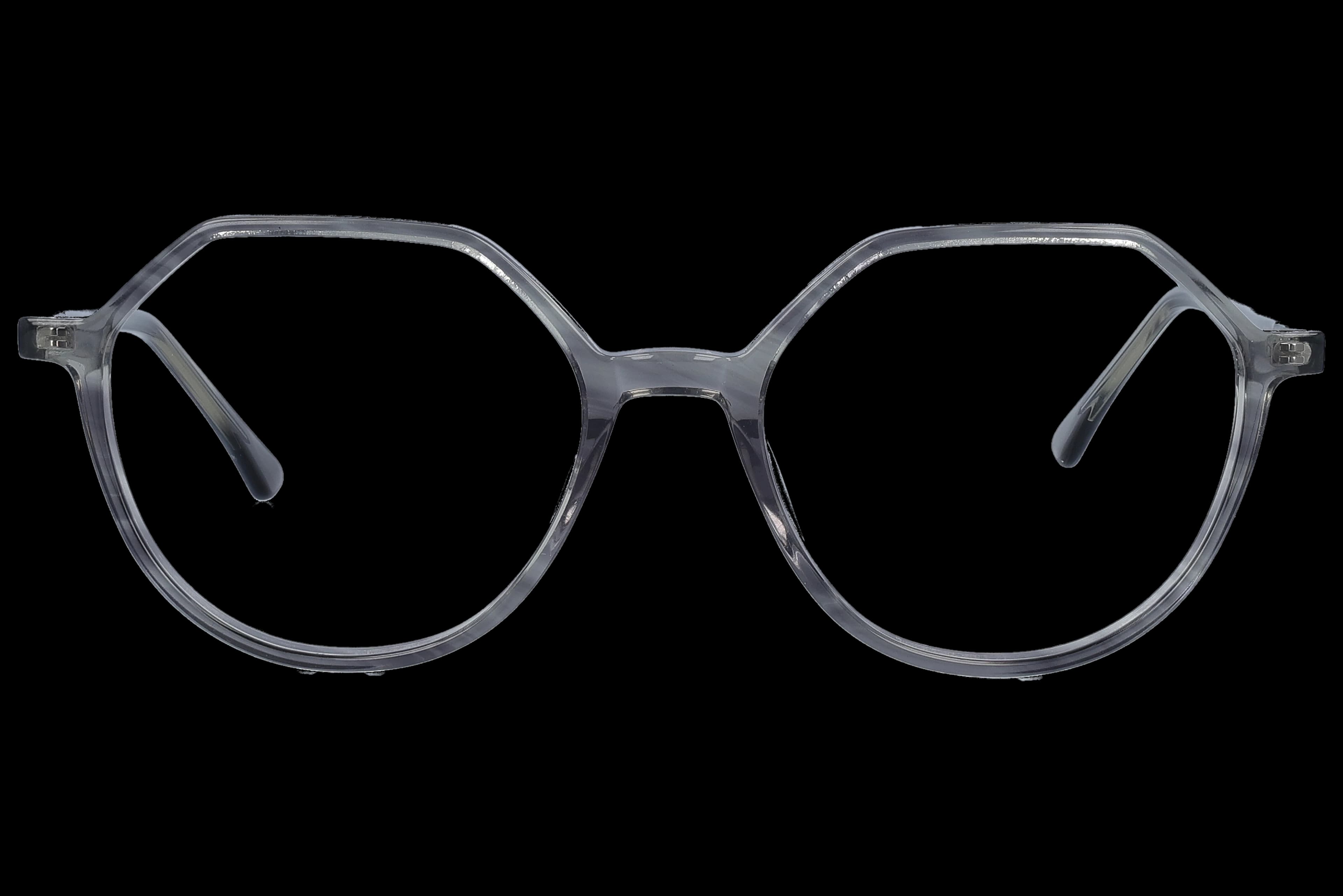 Geometric Eyeglasses RL1364 grey Small optical frame front view with arms open