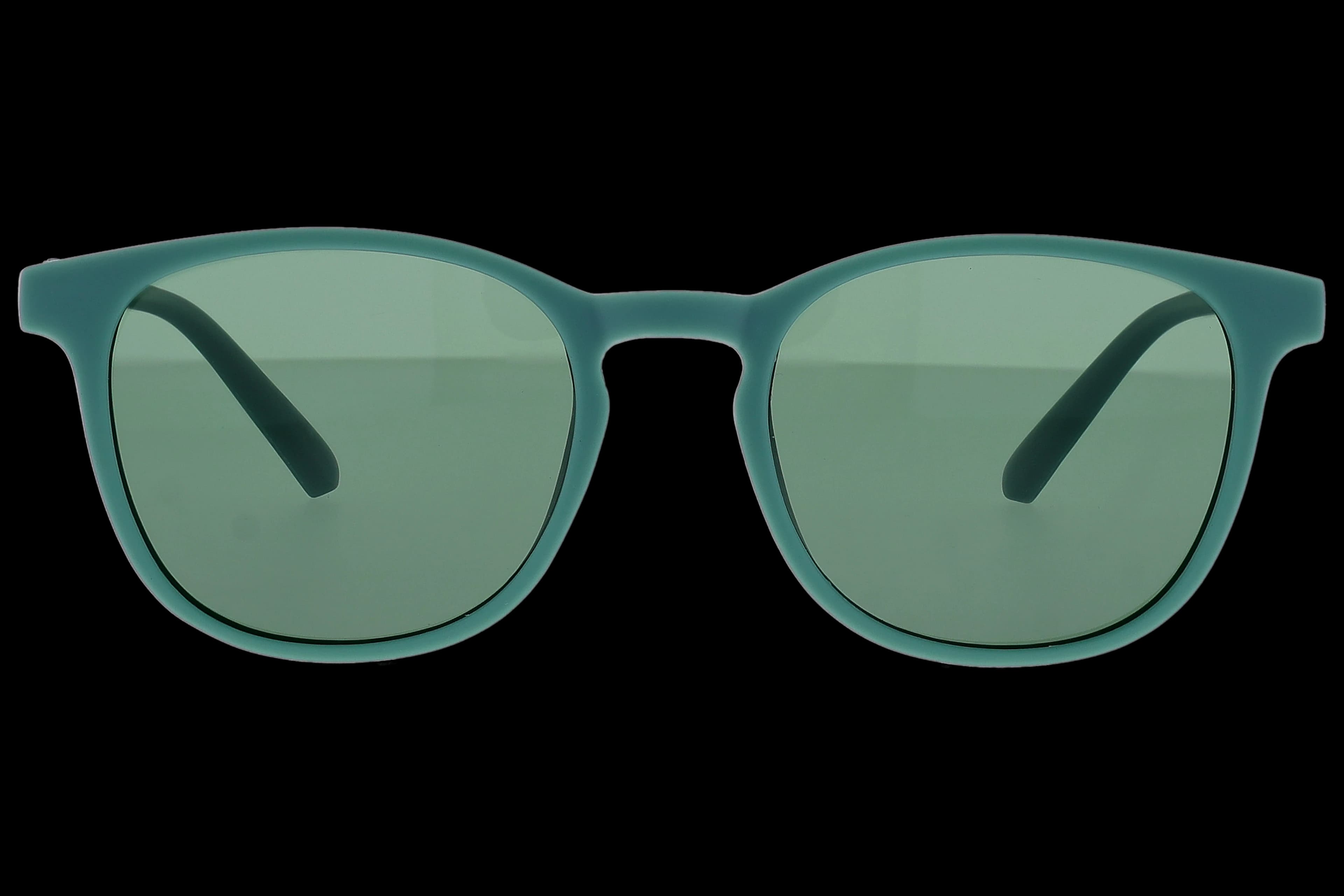 Pista green Small optical frame front view with arms open