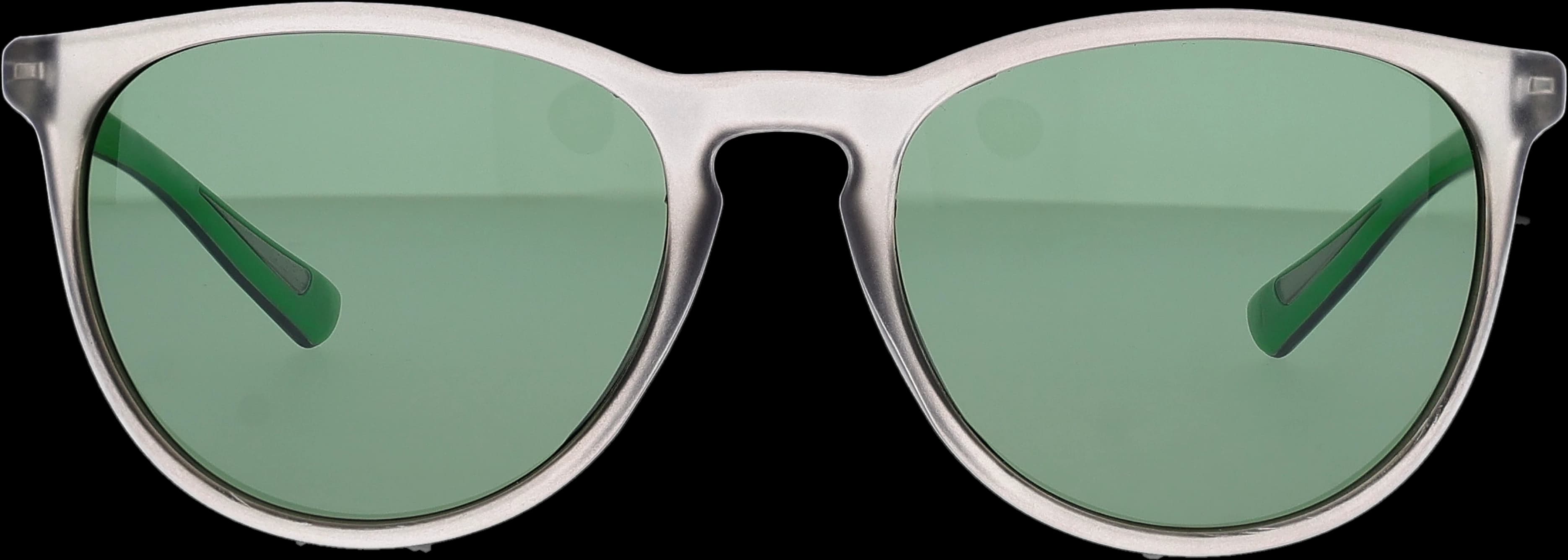 Green/Grey Medium optical frame front view with arms open