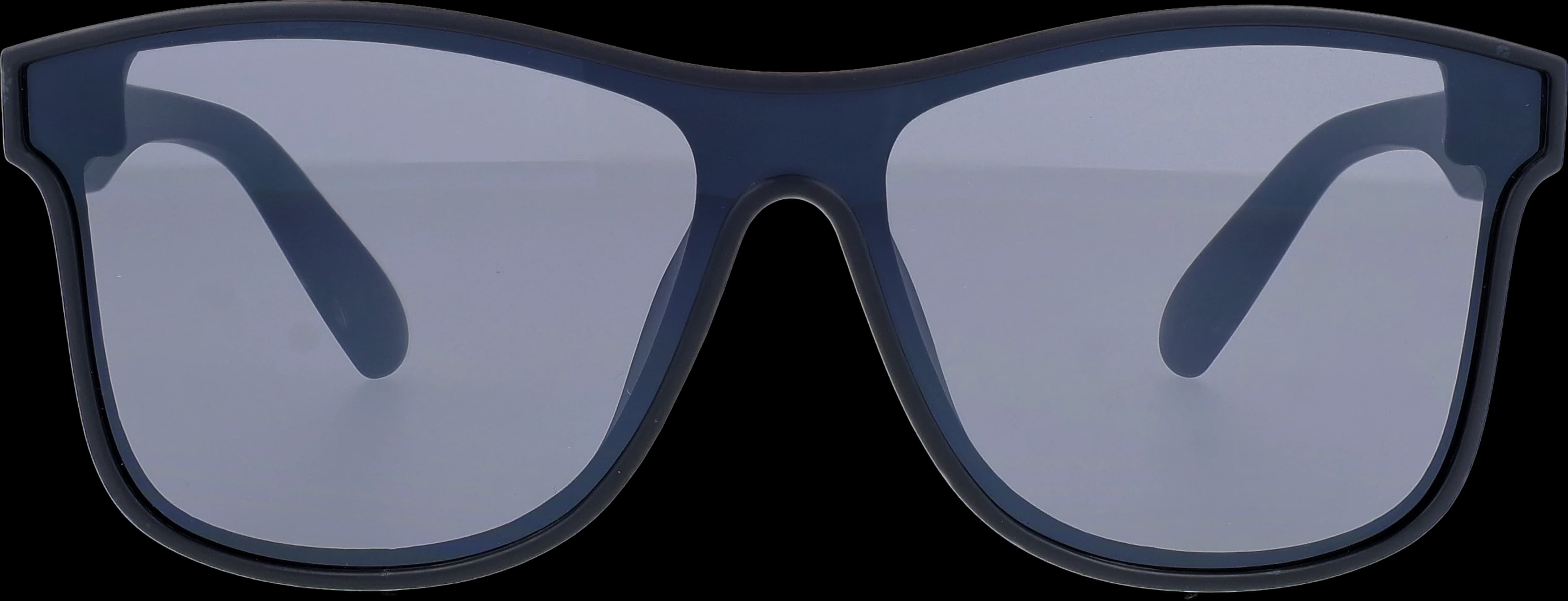 Black Medium optical frame front view with arms open