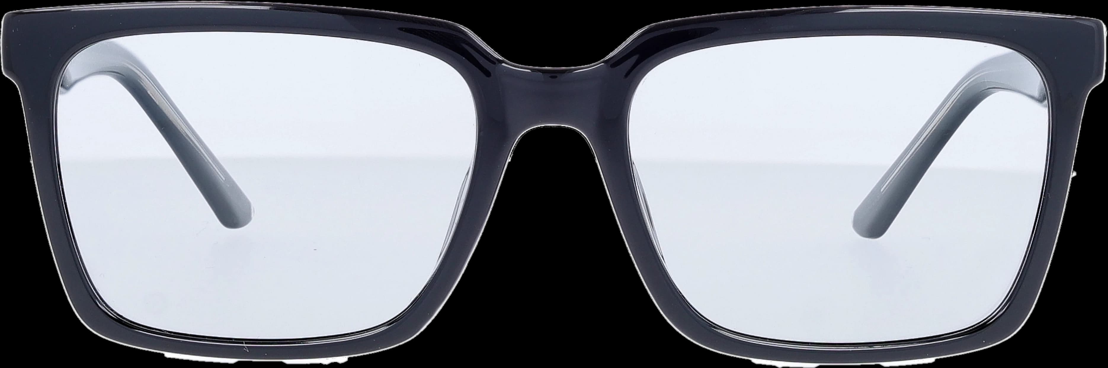 Black Medium optical frame front view with arms open