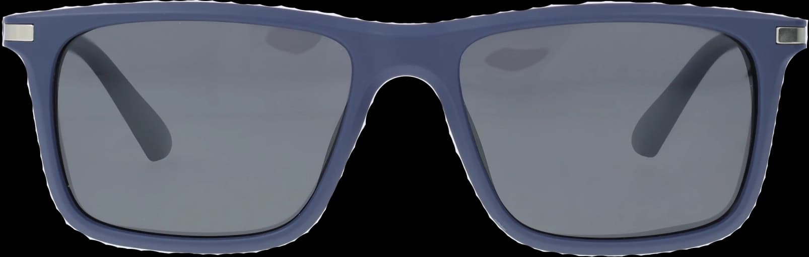 Blue Medium optical frame front view with arms open
