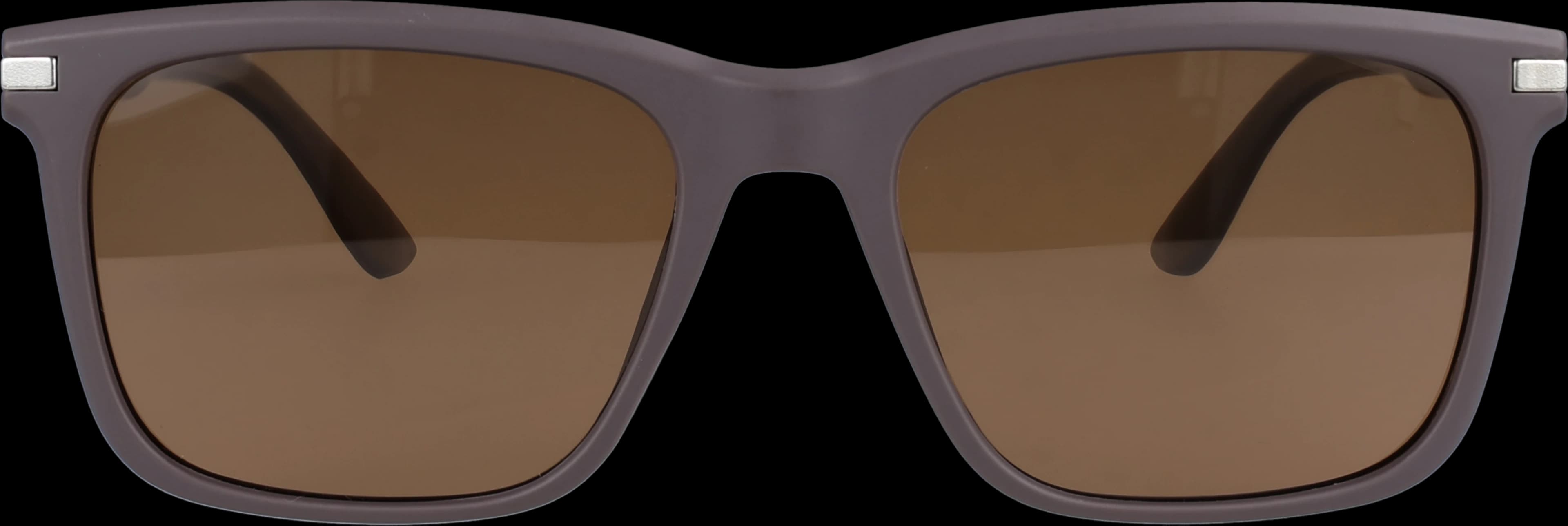 Brown Cocoa Large optical frame front view with arms open