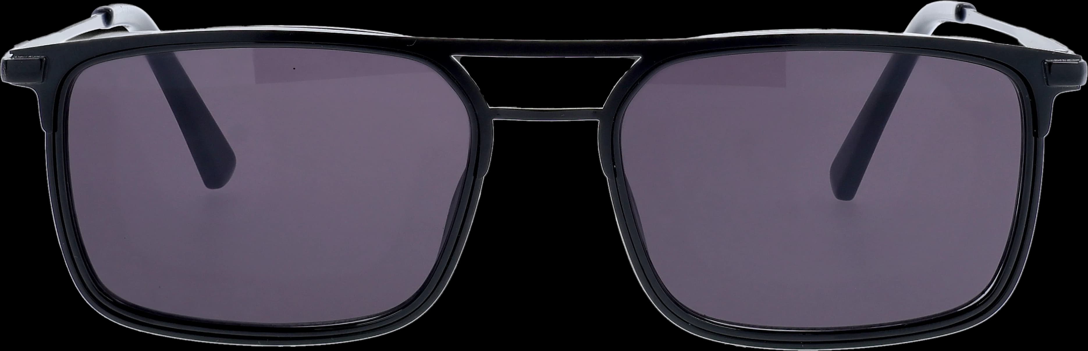 Black Large optical frame front view with arms open
