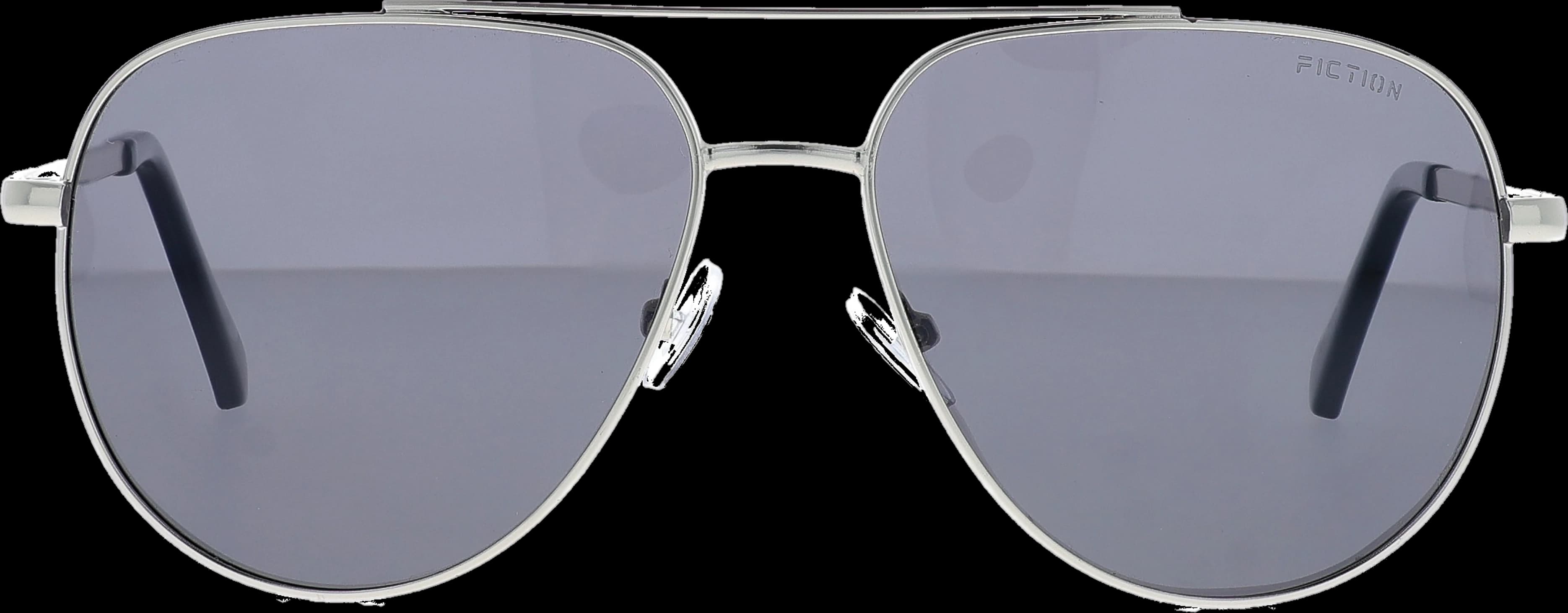 Black Silver Large optical frame front view with arms open