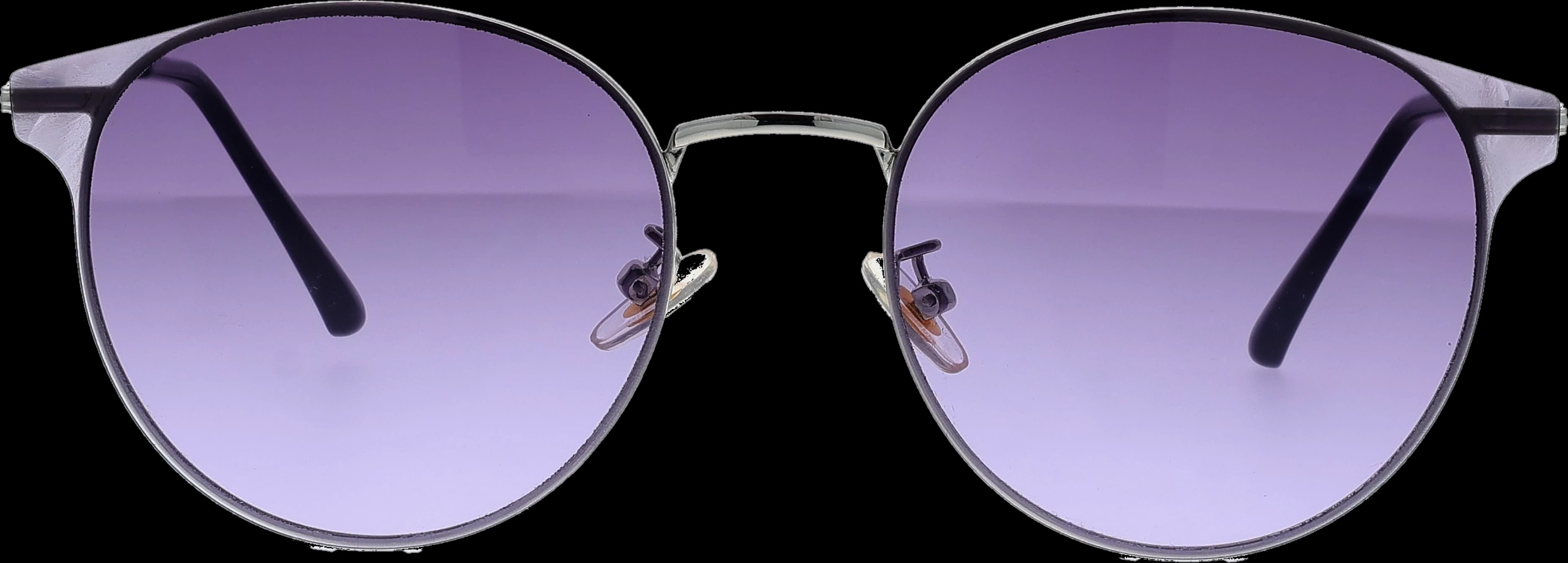 Purple silver Medium optical frame front view with arms open