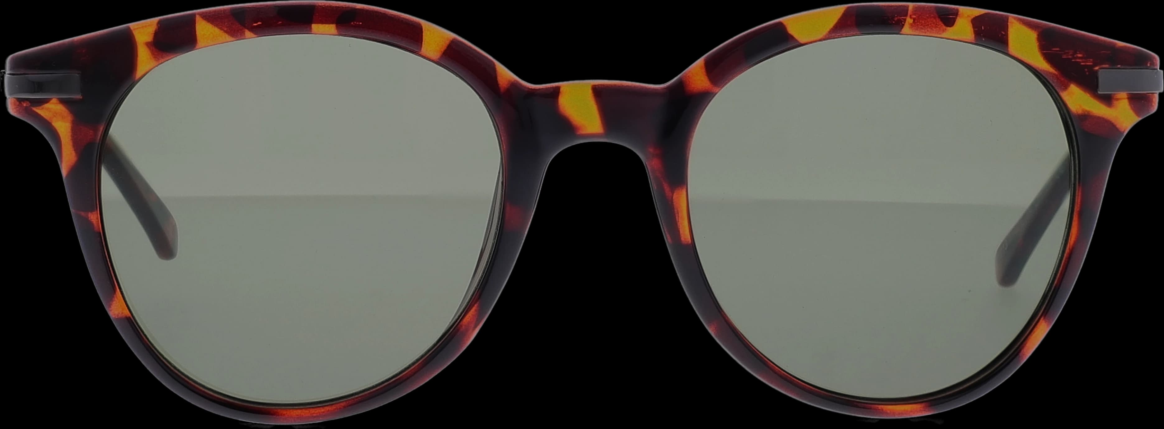 Tortoise Brown Small optical frame front view with arms open