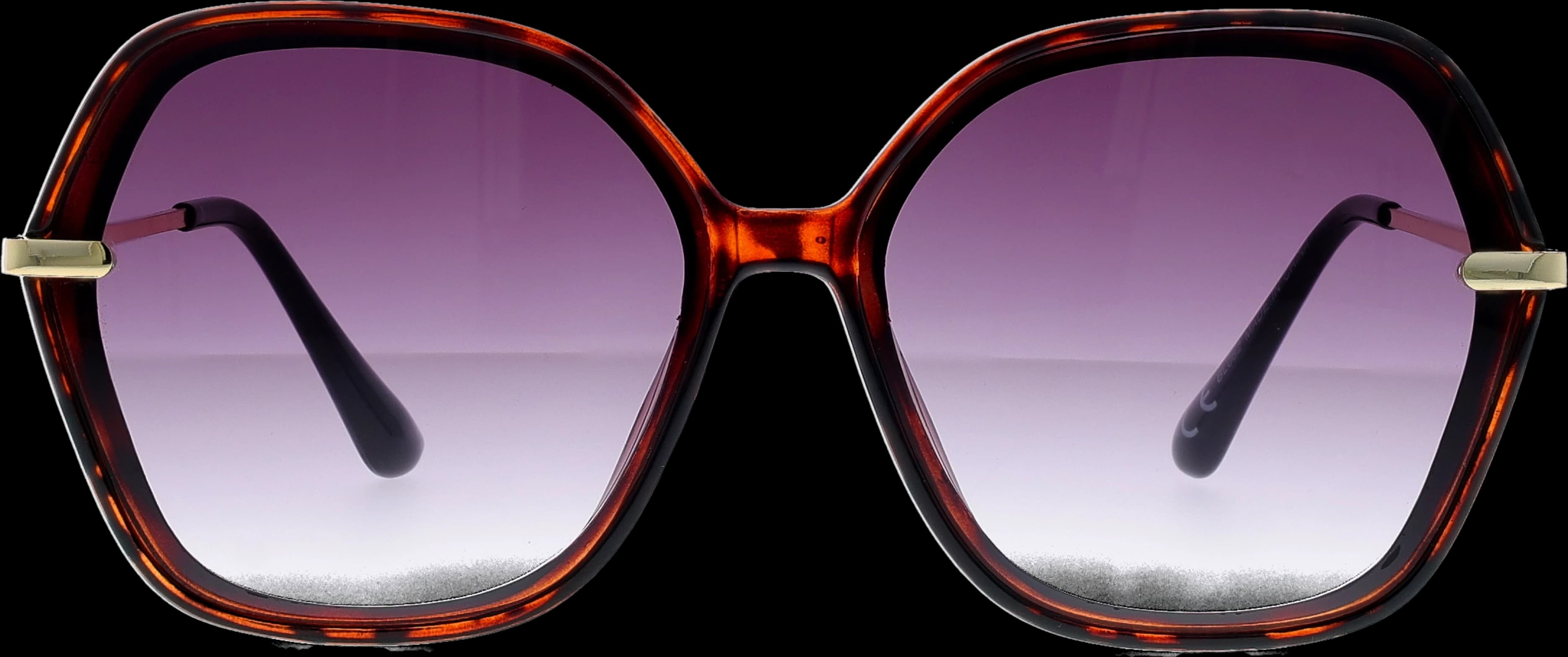 Tortoise Brown Large optical frame front view with arms open