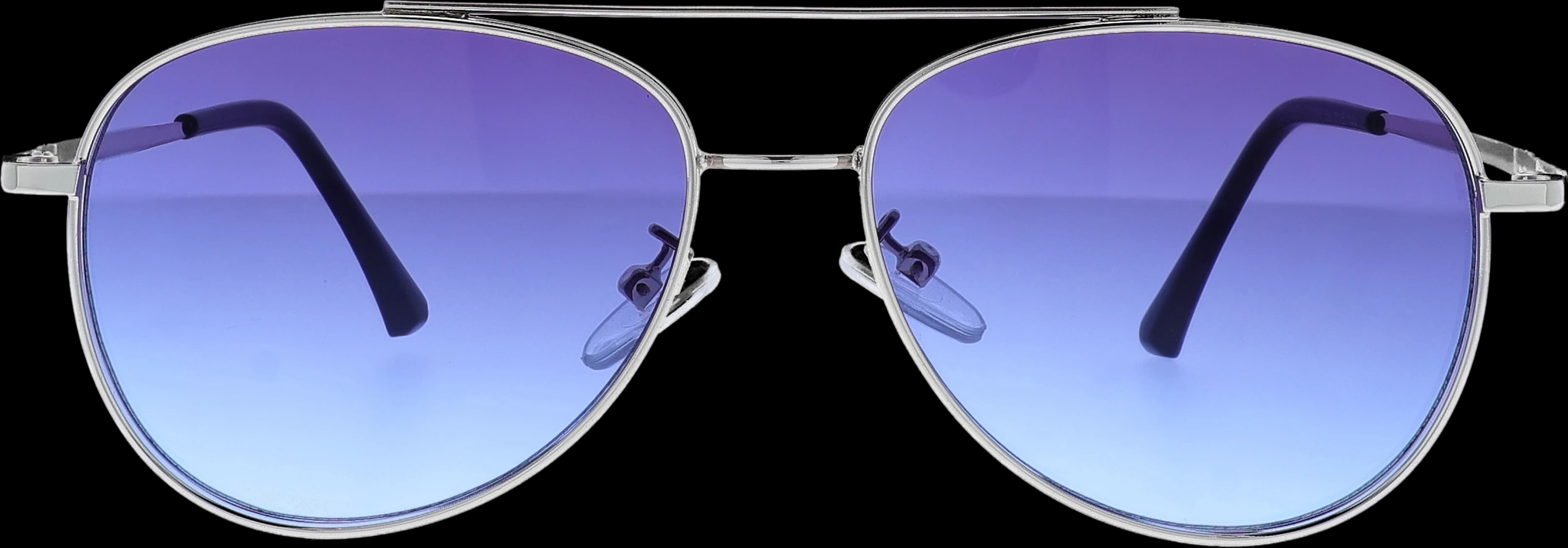 Blue silver Large optical frame front view with arms open